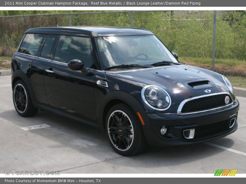 Reef Blue Metallic / Black Lounge Leather/Damson Red Piping 2011 Mini Cooper Clubman Hampton Package
