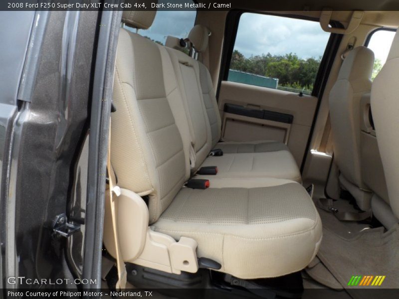 Dark Stone Metallic / Camel 2008 Ford F250 Super Duty XLT Crew Cab 4x4
