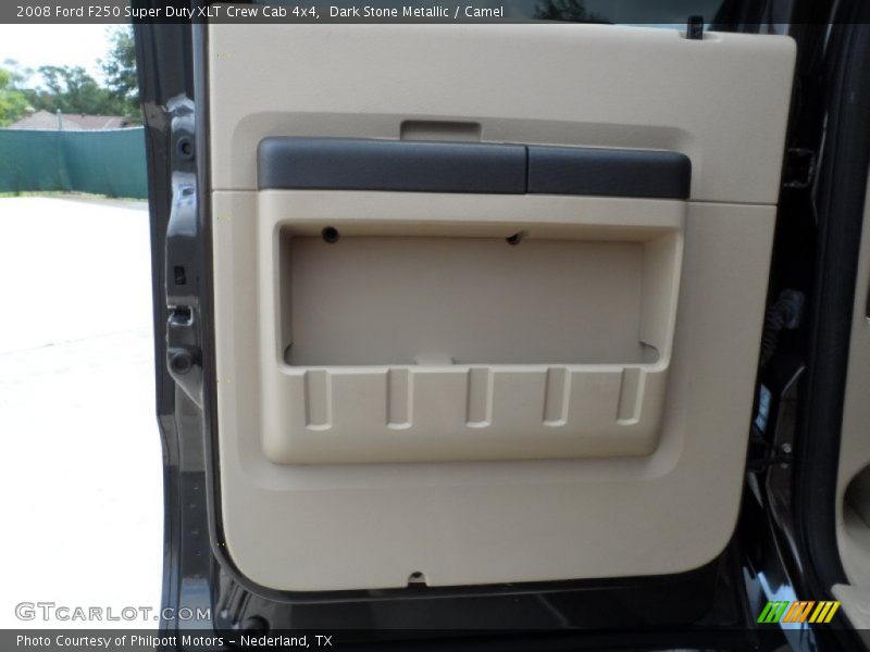 Dark Stone Metallic / Camel 2008 Ford F250 Super Duty XLT Crew Cab 4x4