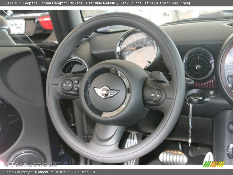 Reef Blue Metallic / Black Lounge Leather/Damson Red Piping 2011 Mini Cooper Clubman Hampton Package