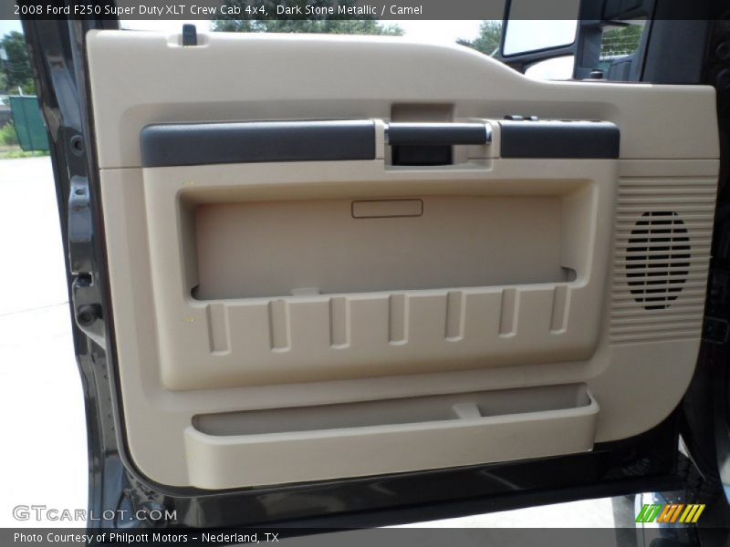 Dark Stone Metallic / Camel 2008 Ford F250 Super Duty XLT Crew Cab 4x4