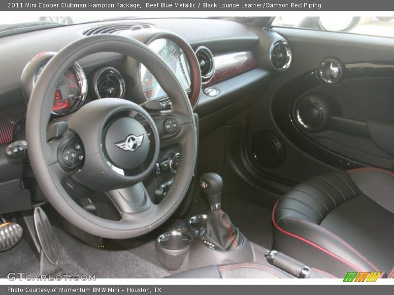 Reef Blue Metallic / Black Lounge Leather/Damson Red Piping 2011 Mini Cooper Clubman Hampton Package