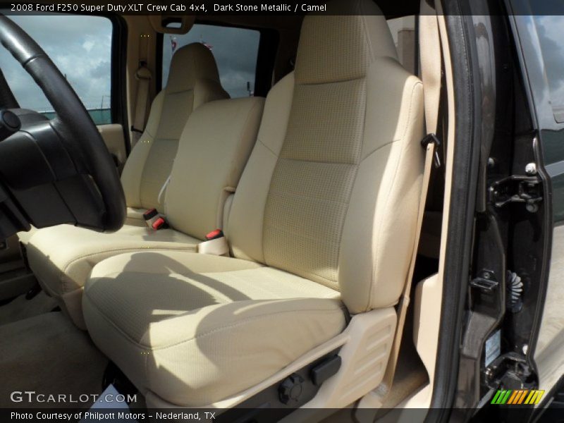 Dark Stone Metallic / Camel 2008 Ford F250 Super Duty XLT Crew Cab 4x4