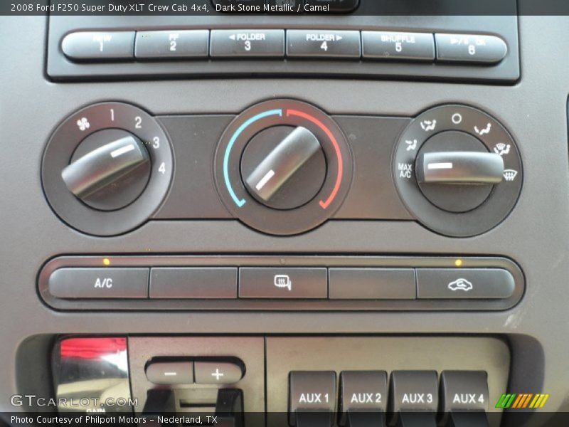 Dark Stone Metallic / Camel 2008 Ford F250 Super Duty XLT Crew Cab 4x4