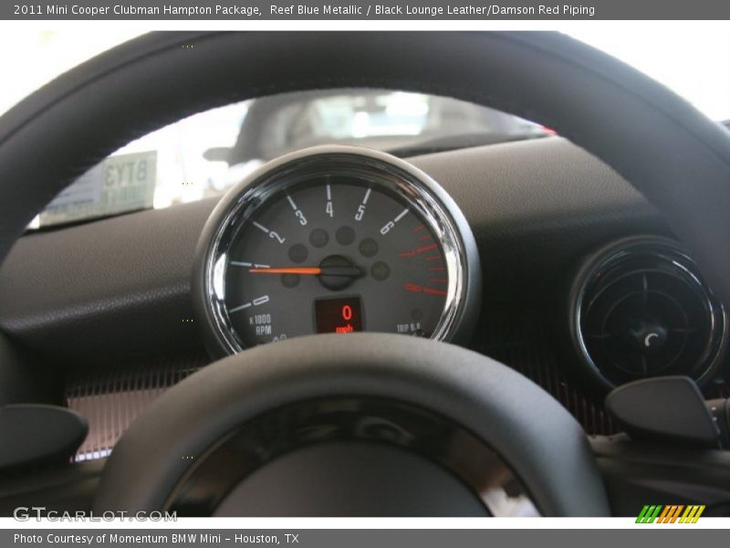 Reef Blue Metallic / Black Lounge Leather/Damson Red Piping 2011 Mini Cooper Clubman Hampton Package