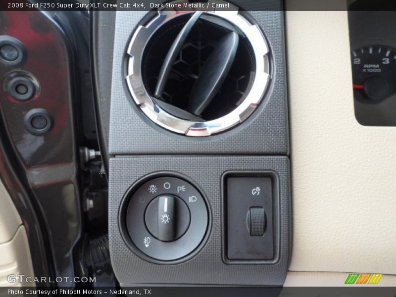 Dark Stone Metallic / Camel 2008 Ford F250 Super Duty XLT Crew Cab 4x4