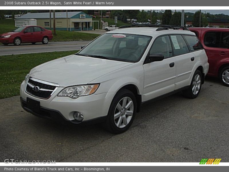Satin White Pearl / Warm Ivory 2008 Subaru Outback 2.5i Wagon