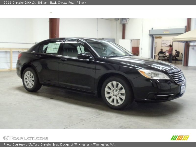 Brilliant Black Crystal Pearl / Black 2011 Chrysler 200 LX