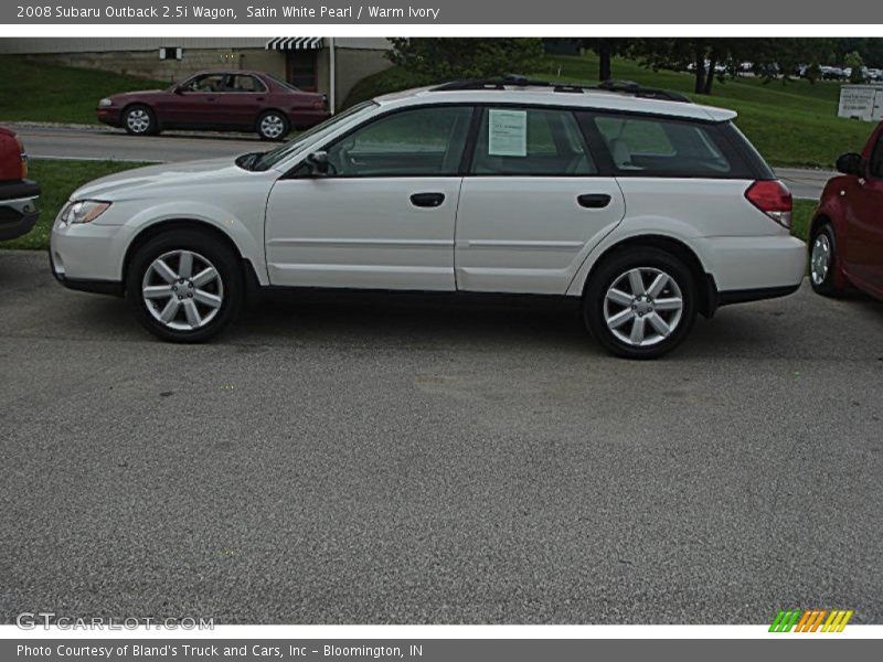Satin White Pearl / Warm Ivory 2008 Subaru Outback 2.5i Wagon