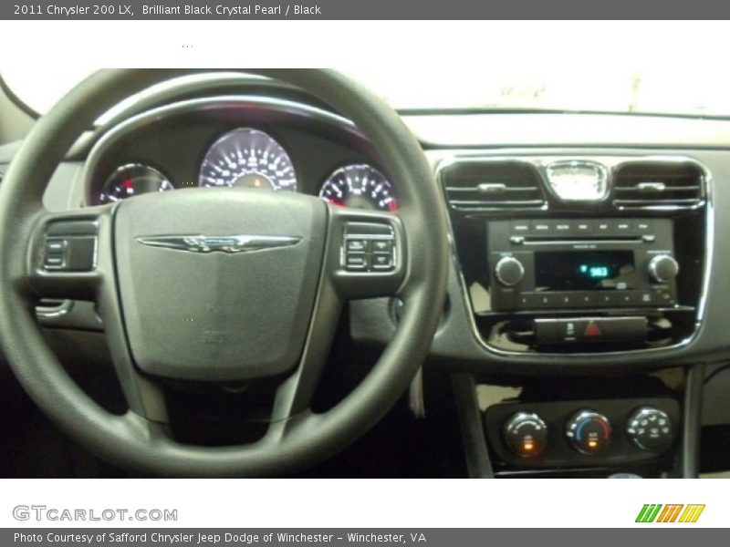 Brilliant Black Crystal Pearl / Black 2011 Chrysler 200 LX