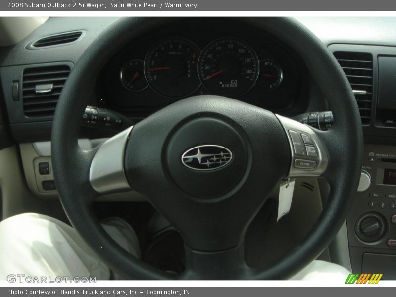 Satin White Pearl / Warm Ivory 2008 Subaru Outback 2.5i Wagon