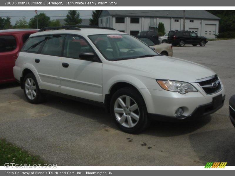 Satin White Pearl / Warm Ivory 2008 Subaru Outback 2.5i Wagon