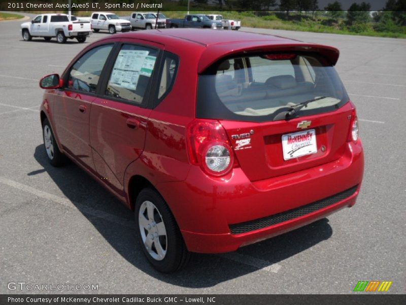 Sport Red / Neutral 2011 Chevrolet Aveo Aveo5 LT