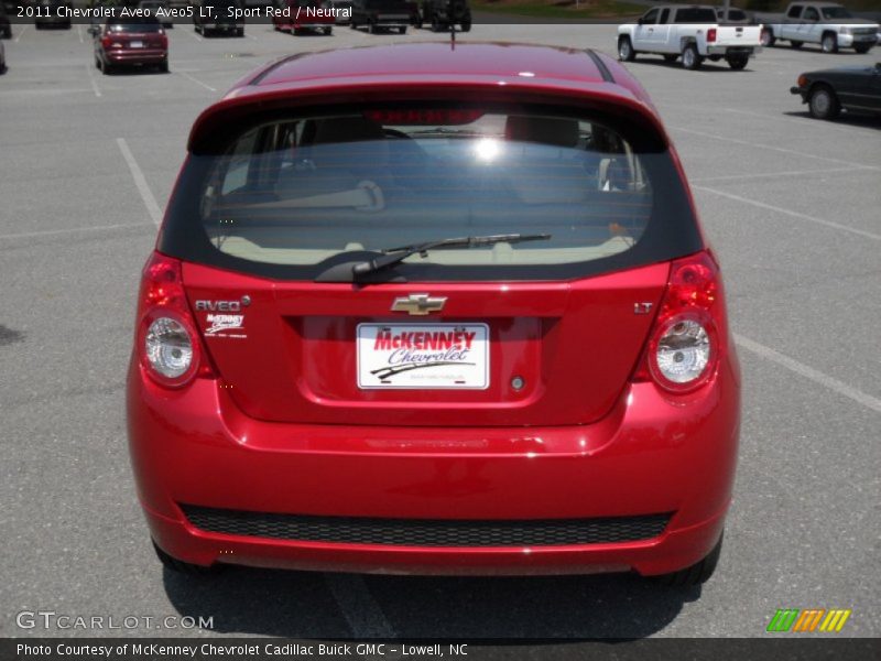 Sport Red / Neutral 2011 Chevrolet Aveo Aveo5 LT