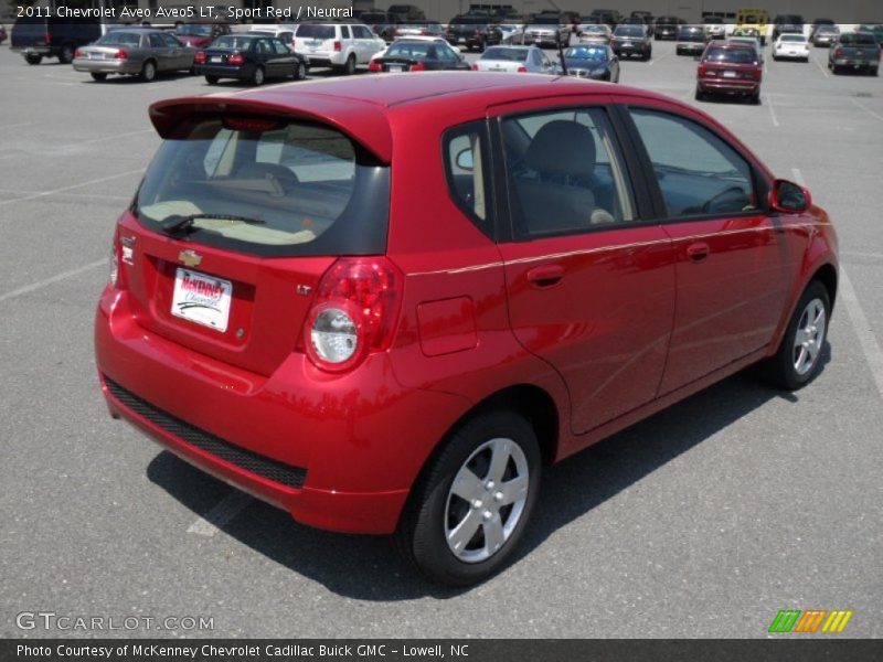 Sport Red / Neutral 2011 Chevrolet Aveo Aveo5 LT