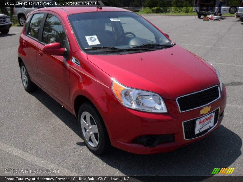 Sport Red / Neutral 2011 Chevrolet Aveo Aveo5 LT