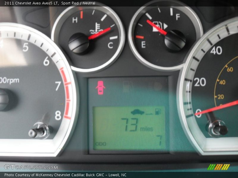 Sport Red / Neutral 2011 Chevrolet Aveo Aveo5 LT