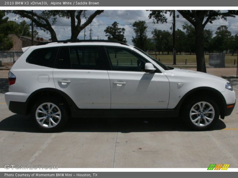 Alpine White / Saddle Brown 2010 BMW X3 xDrive30i