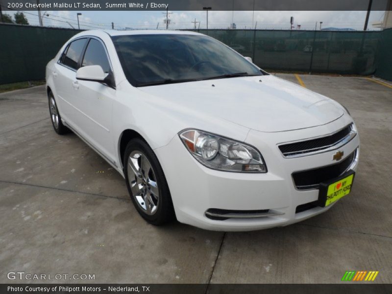 Summit White / Ebony 2009 Chevrolet Malibu LT Sedan