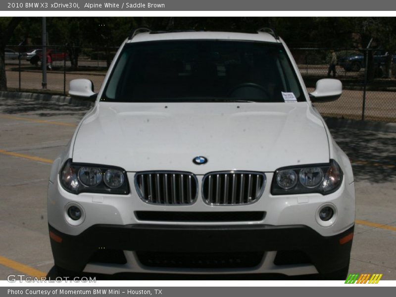 Alpine White / Saddle Brown 2010 BMW X3 xDrive30i