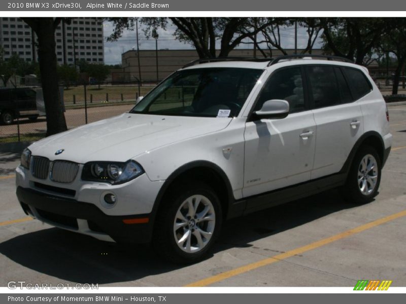 Alpine White / Saddle Brown 2010 BMW X3 xDrive30i