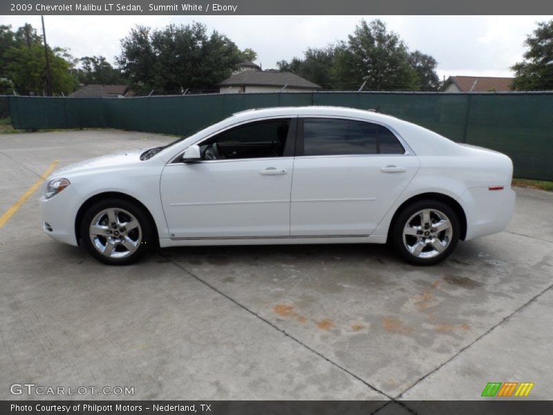 Summit White / Ebony 2009 Chevrolet Malibu LT Sedan