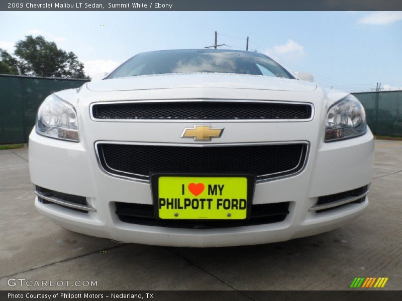 Summit White / Ebony 2009 Chevrolet Malibu LT Sedan
