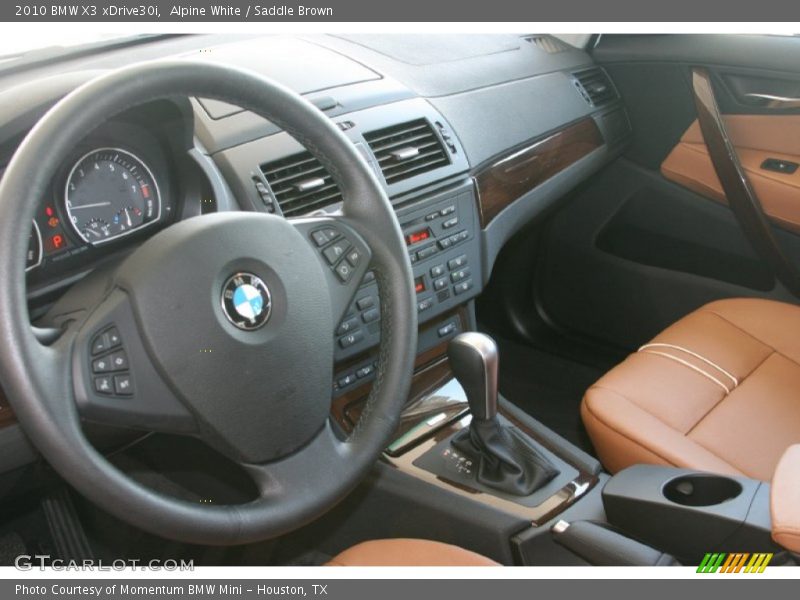 Alpine White / Saddle Brown 2010 BMW X3 xDrive30i