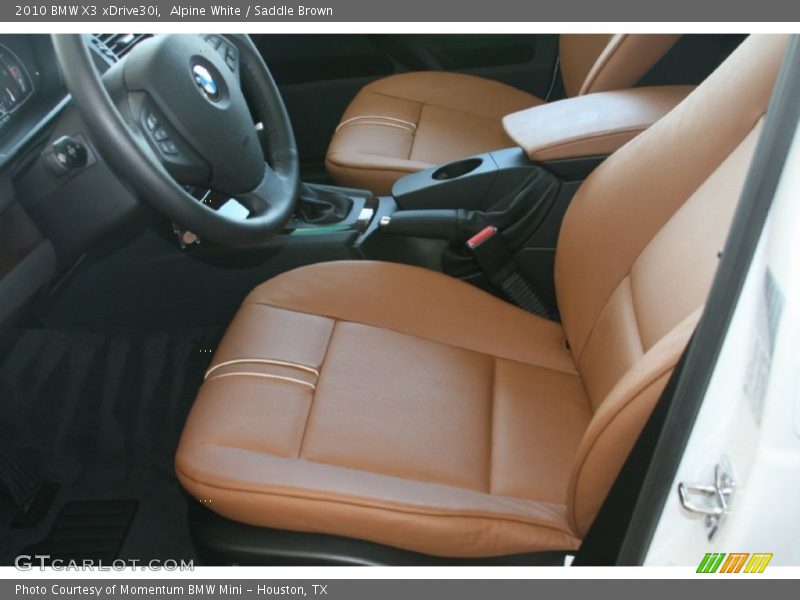 Alpine White / Saddle Brown 2010 BMW X3 xDrive30i