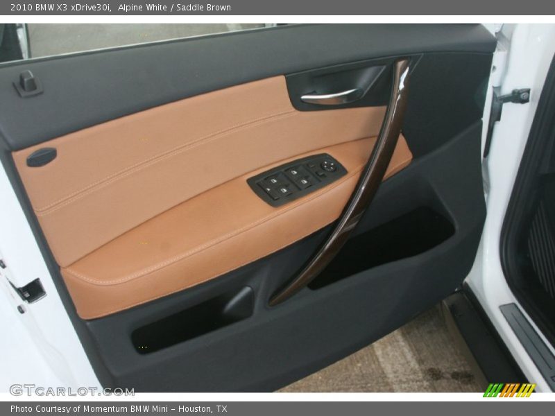 Alpine White / Saddle Brown 2010 BMW X3 xDrive30i