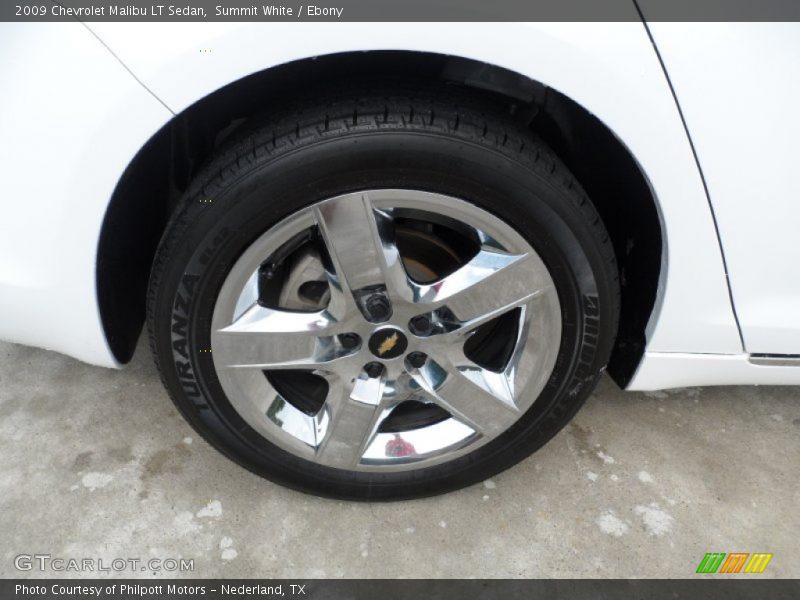 Summit White / Ebony 2009 Chevrolet Malibu LT Sedan
