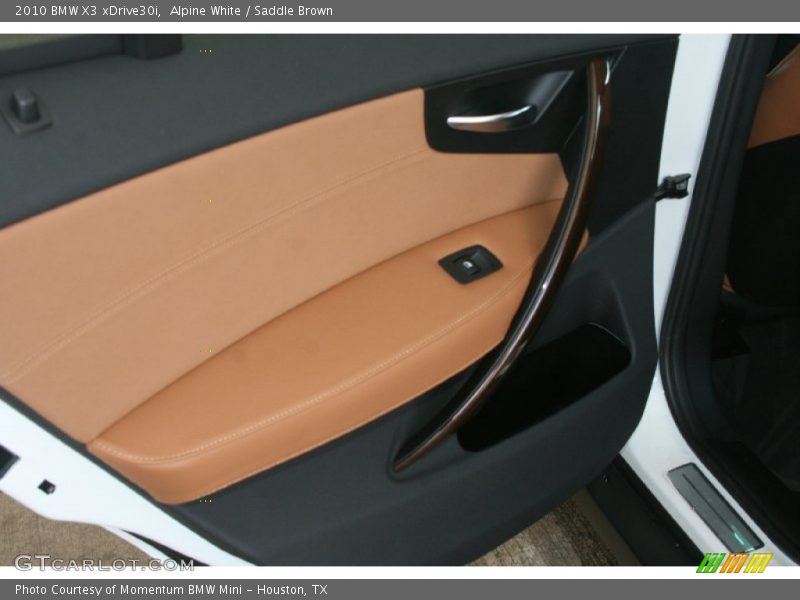Alpine White / Saddle Brown 2010 BMW X3 xDrive30i