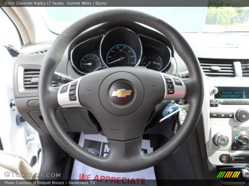 Summit White / Ebony 2009 Chevrolet Malibu LT Sedan