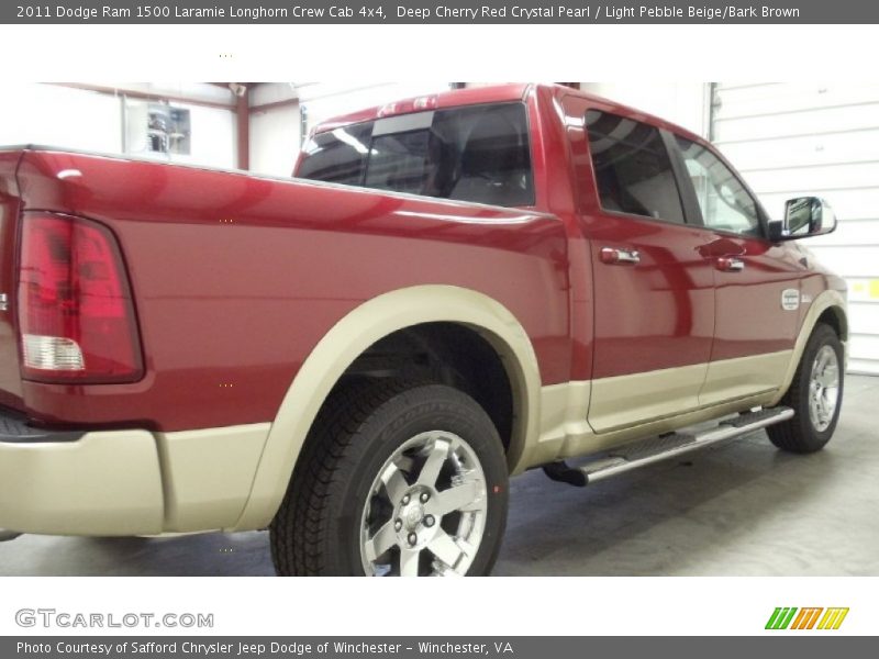 Deep Cherry Red Crystal Pearl / Light Pebble Beige/Bark Brown 2011 Dodge Ram 1500 Laramie Longhorn Crew Cab 4x4