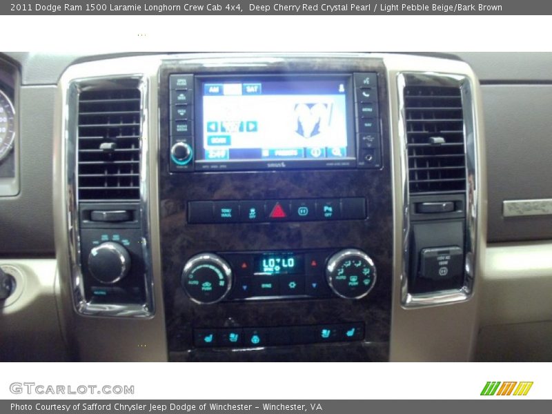 Deep Cherry Red Crystal Pearl / Light Pebble Beige/Bark Brown 2011 Dodge Ram 1500 Laramie Longhorn Crew Cab 4x4