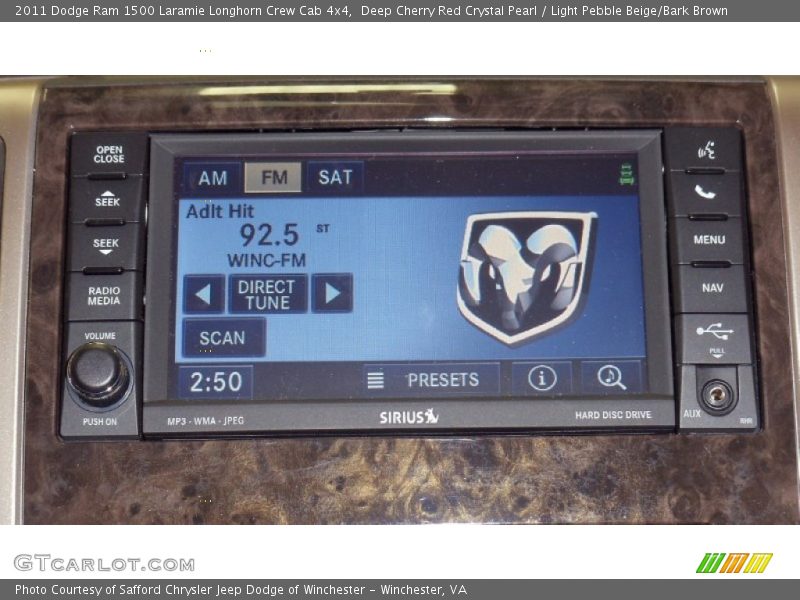 Deep Cherry Red Crystal Pearl / Light Pebble Beige/Bark Brown 2011 Dodge Ram 1500 Laramie Longhorn Crew Cab 4x4