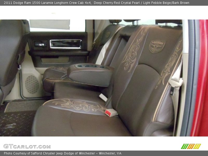 Deep Cherry Red Crystal Pearl / Light Pebble Beige/Bark Brown 2011 Dodge Ram 1500 Laramie Longhorn Crew Cab 4x4