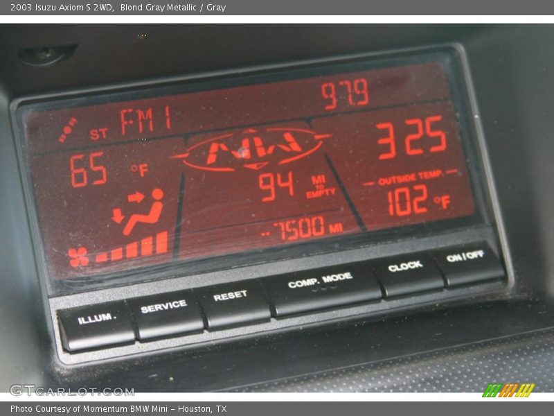 Controls of 2003 Axiom S 2WD