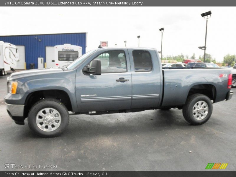 Stealth Gray Metallic / Ebony 2011 GMC Sierra 2500HD SLE Extended Cab 4x4