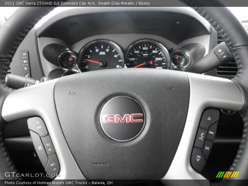 Stealth Gray Metallic / Ebony 2011 GMC Sierra 2500HD SLE Extended Cab 4x4
