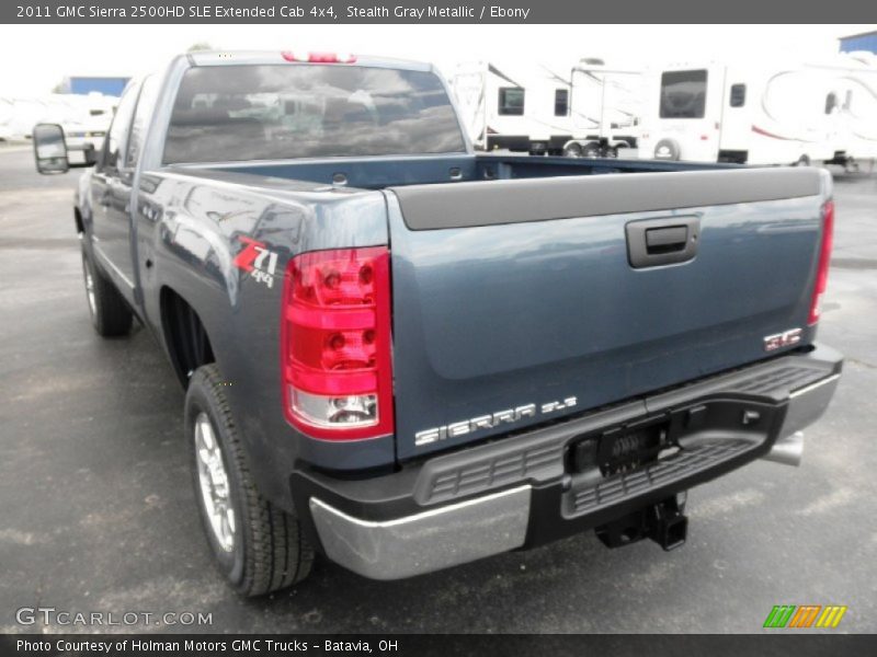 Stealth Gray Metallic / Ebony 2011 GMC Sierra 2500HD SLE Extended Cab 4x4