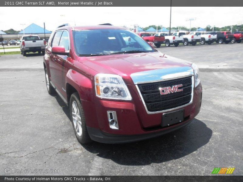 Merlot Jewel Metallic / Jet Black 2011 GMC Terrain SLT AWD