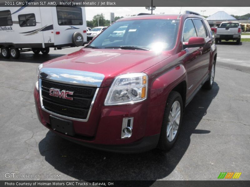 Merlot Jewel Metallic / Jet Black 2011 GMC Terrain SLT AWD