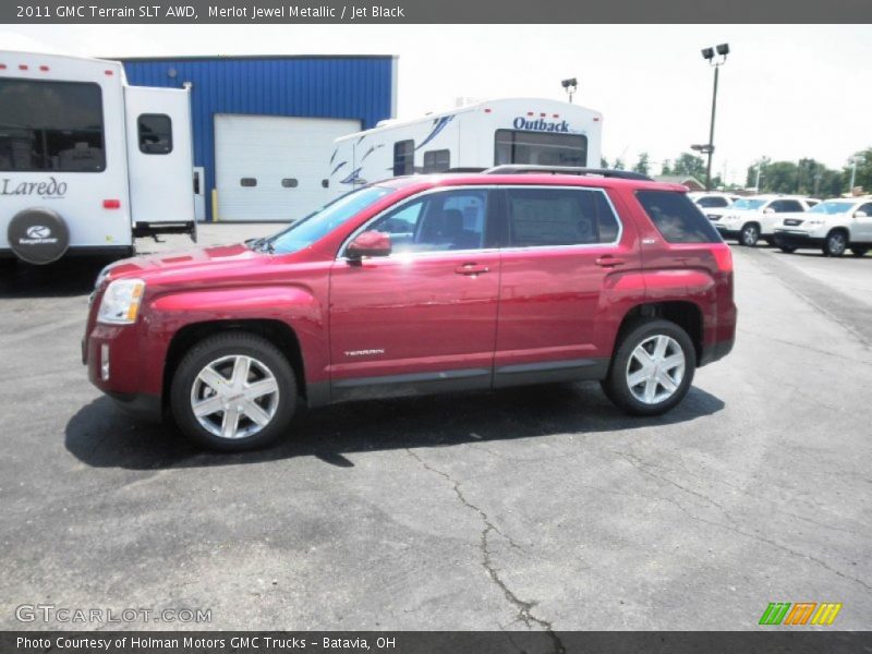 Merlot Jewel Metallic / Jet Black 2011 GMC Terrain SLT AWD
