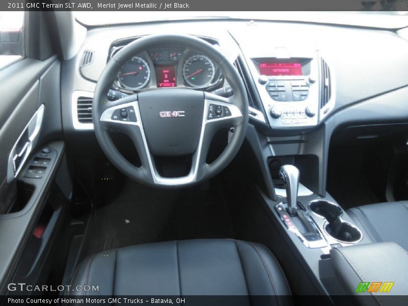 Merlot Jewel Metallic / Jet Black 2011 GMC Terrain SLT AWD