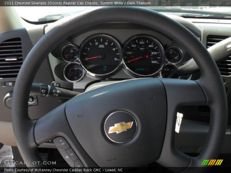 Summit White / Dark Titanium 2011 Chevrolet Silverado 3500HD Regular Cab Chassis