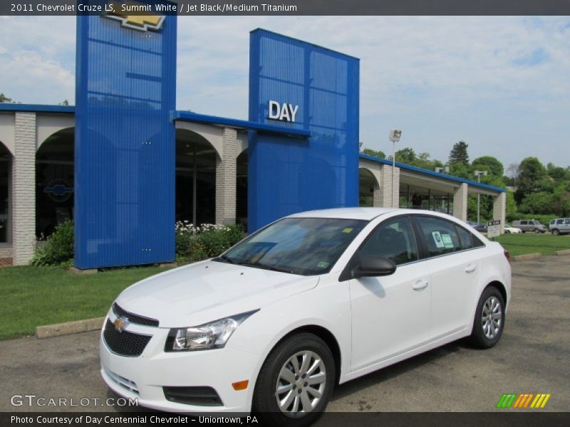 Summit White / Jet Black/Medium Titanium 2011 Chevrolet Cruze LS