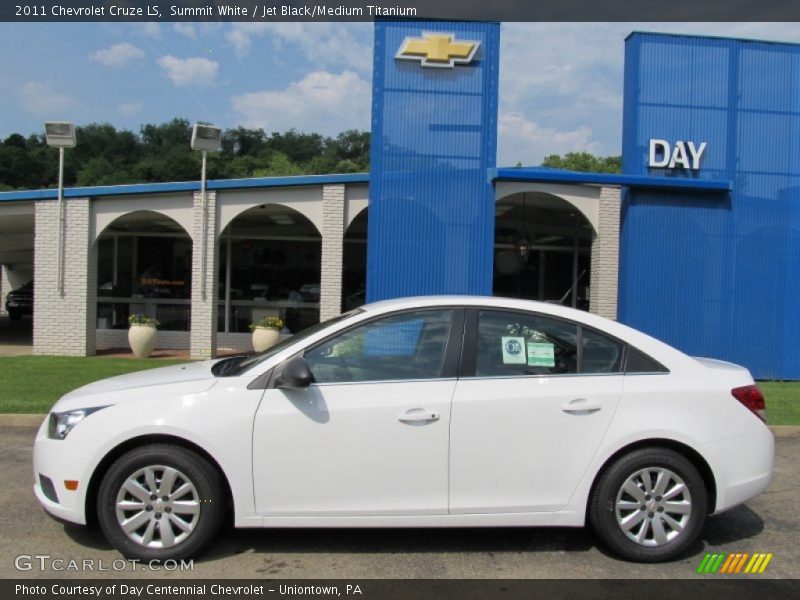 Summit White / Jet Black/Medium Titanium 2011 Chevrolet Cruze LS