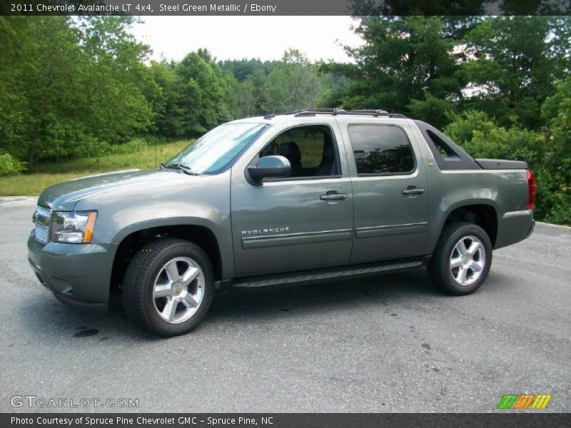 Steel Green Metallic / Ebony 2011 Chevrolet Avalanche LT 4x4