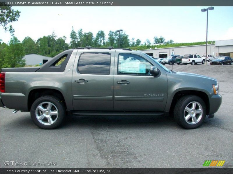 Steel Green Metallic / Ebony 2011 Chevrolet Avalanche LT 4x4